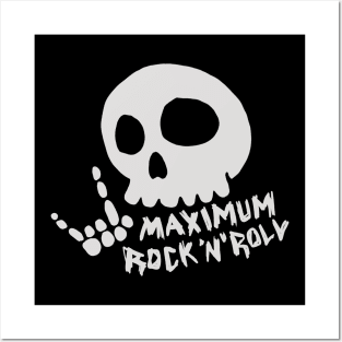Maximum rock n roll skull Posters and Art